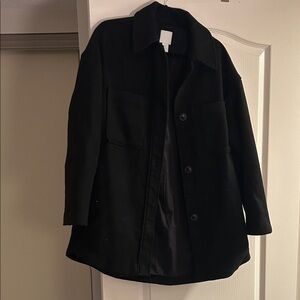H&M Black Button-Up Jacket